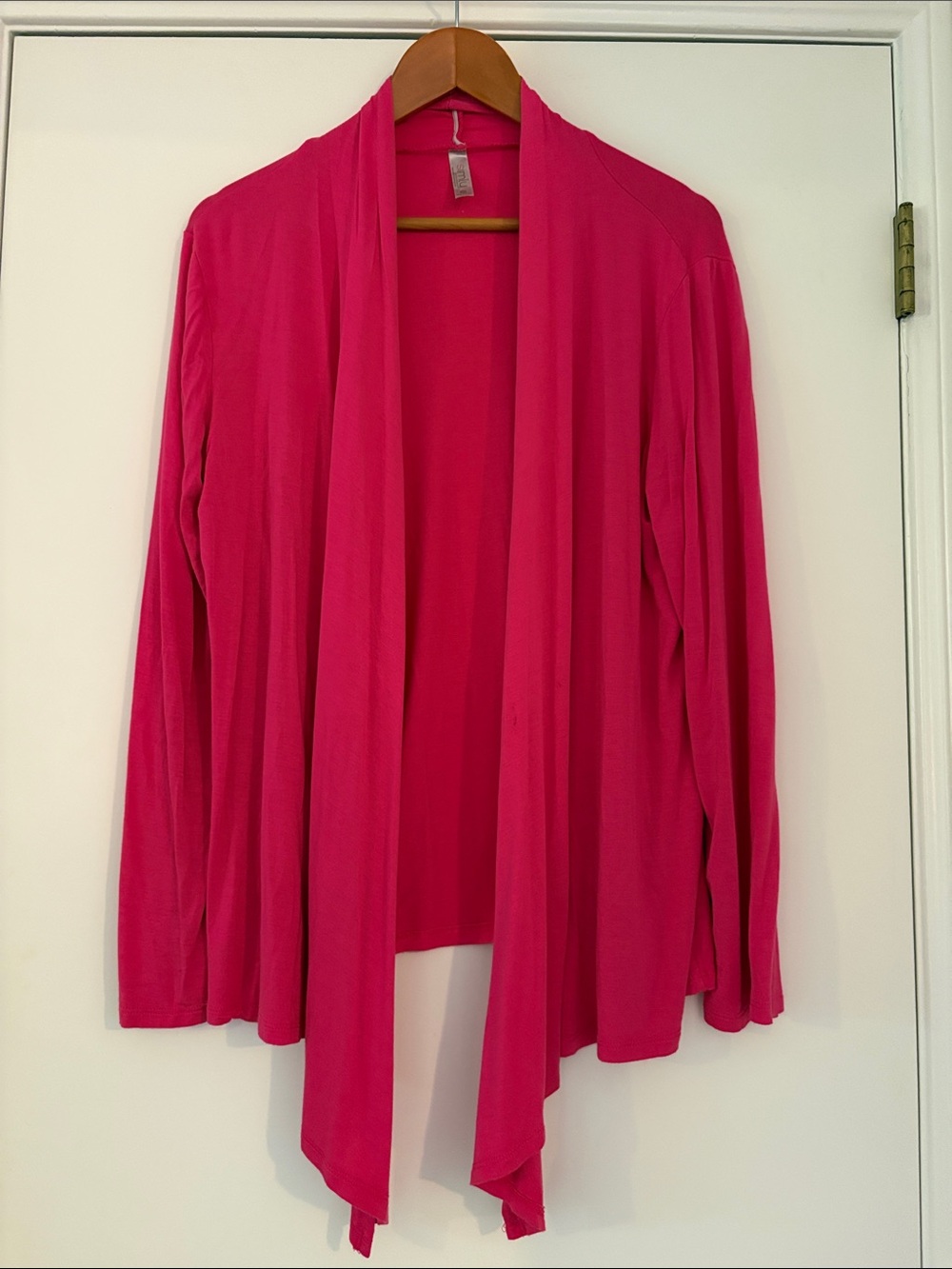 Lightweight Open-Front Cardigan in Bright Pink XXL